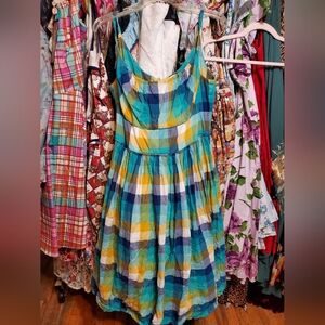 Emily And Fin Multicolor Plaid Women's Dress